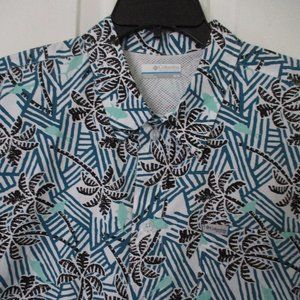 Columbia PFG Mens S/S Cotton Casual Vented Back Hawaiian Shirt NWOT - Medium